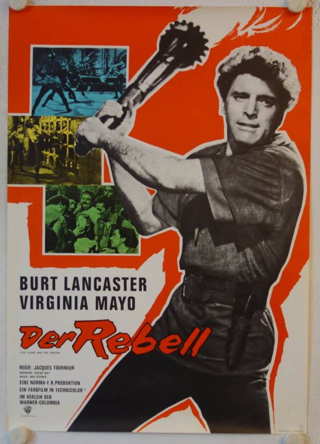 The Flame and the Arrow re-release german movie poster